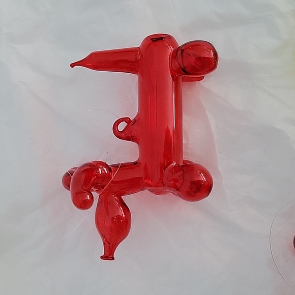 Set of 4 Crate and Barrel glass balloon animal Christmas ornaments - Picture 3 of 6